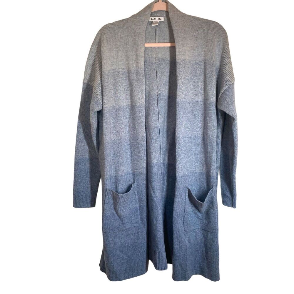 ATHLETA‎ Ombre Spirit Wool Cashmere Wrap Cardigan Sweater Size Small Wrap Long